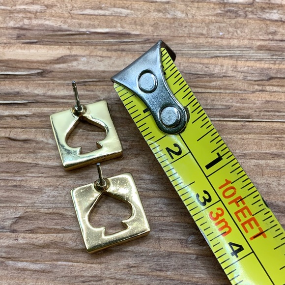 Kate Spade Gold Tone Spade Heart Stud Earrings - Picture 5 of 5